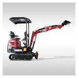 HZC Mini Excavator Pro 1 Tone 7KW Diesel Swing Boom & Adjustable Track