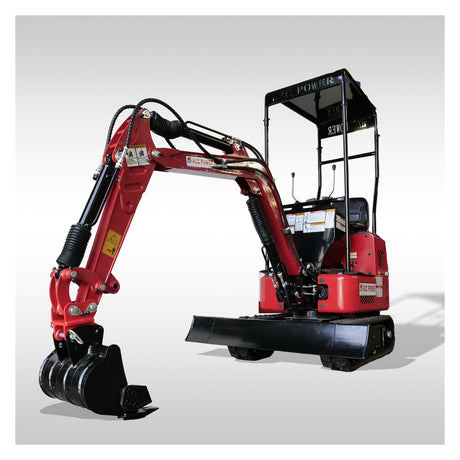 HZC Mini Excavator 1 Tone 14HP Petrol Swing Boom & Adjustable Track(BKB851K)