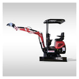 HZC Mini Excavator Pro 1 Tone 7KW Diesel Swing Boom & Adjustable Track