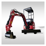 HZC Mini Excavator 1 Tone 14HP Petrol Swing Boom & Adjustable Track