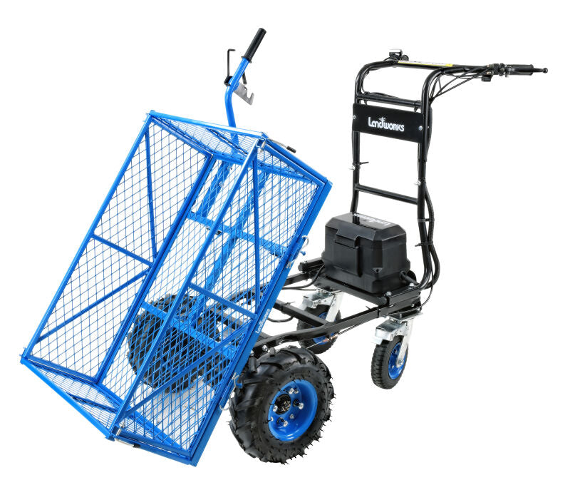 Landworks electric wheelbarrow up to 300 kg load capacity (ES301-B)